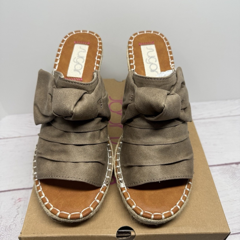 New Sugar Women's Hundreds Wedge Sandal Taupe Brown Size 9.5 WSF613 - Picture 3 of 12